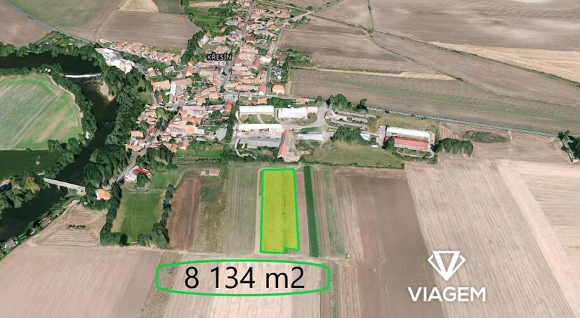 Prodej podílu pole, Křesín, 1016 m2