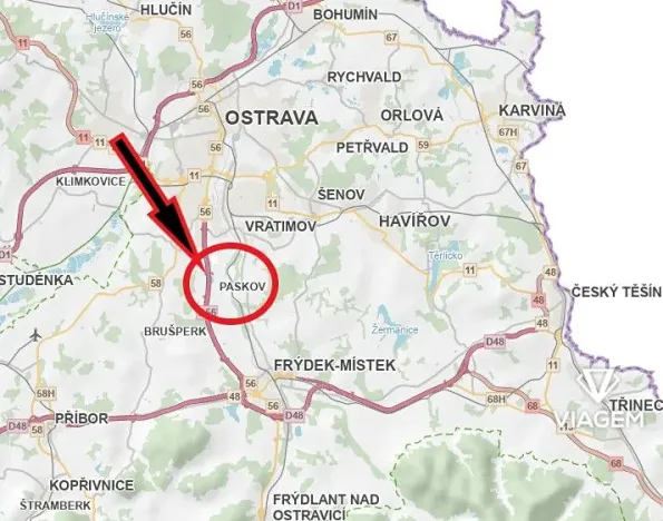 Prodej komerčního pozemku, Paskov, 7081 m2