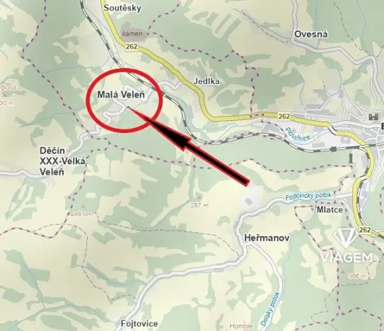 Prodej zahrady, Malá Veleň, 283 m2