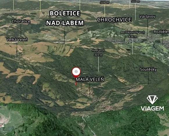 Prodej zahrady, Malá Veleň, 283 m2