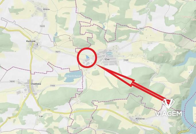 Prodej podílu komerčního pozemku, Čím, 2318 m2