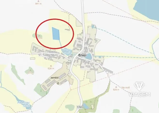 Prodej podílu pole, Březí, 2364 m2
