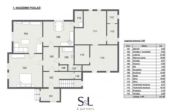 Prodej vícegeneračního domu, Telnice, 303 m2