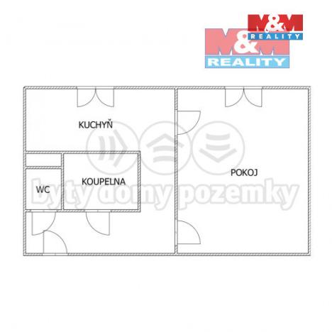 Prodej bytu 1+1, Pňovice, 38 m2