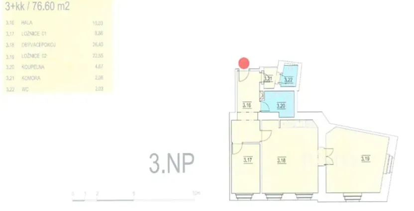 Pronájem bytu 3+kk, Praha, Zborovská, 76 m2