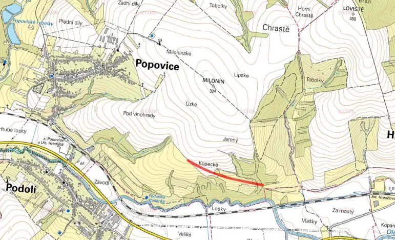 Prodej pole, Popovice, 5635 m2