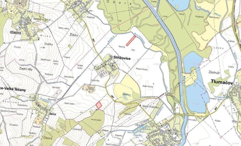 Prodej pole, Střížovice, 29324 m2