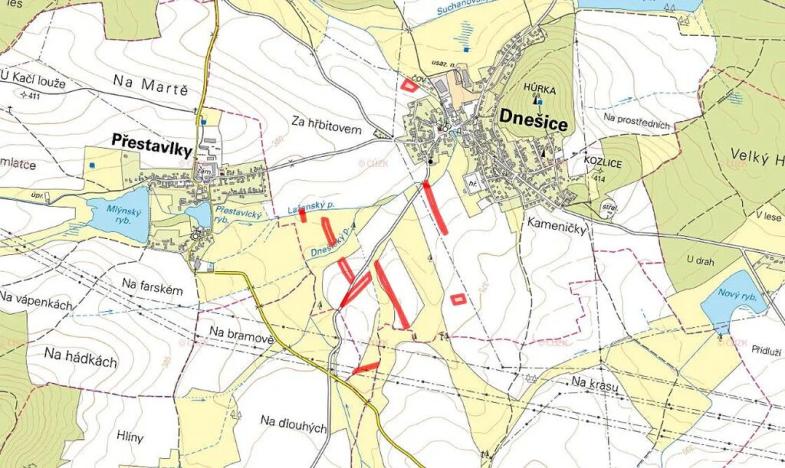 Prodej pole, Dnešice, 36083 m2