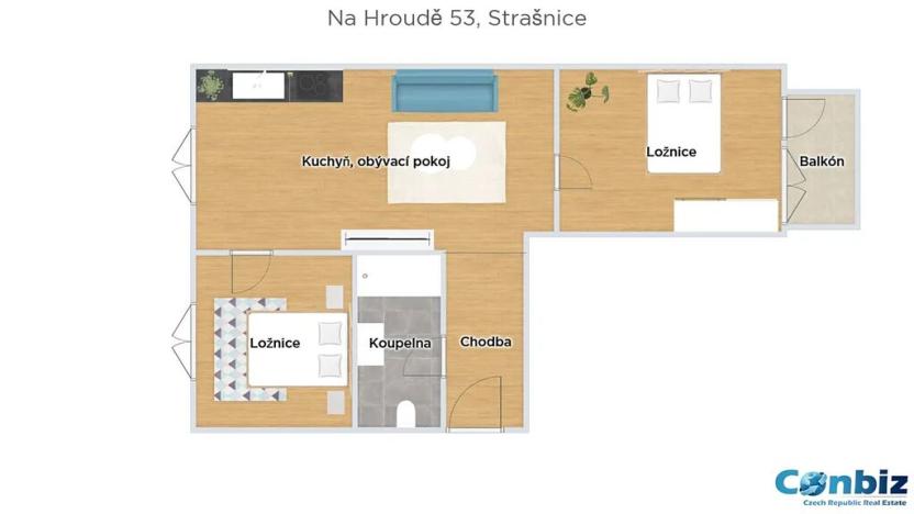 Prodej bytu 3+kk, Praha - Strašnice, Na hroudě, 54 m2