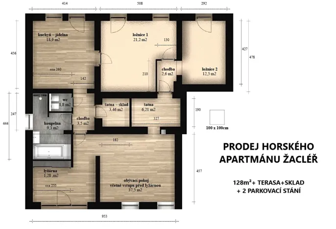 Prodej bytu 4+kk, Žacléř, J. A. Komenského, 128 m2