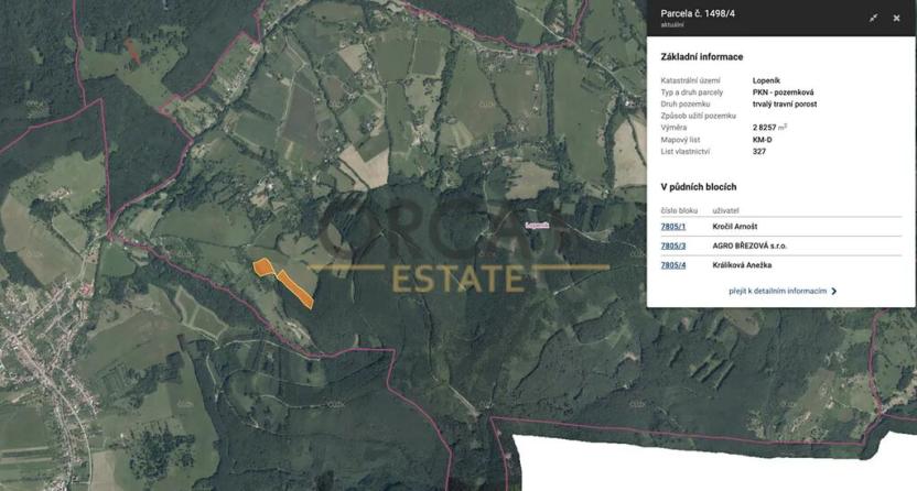 Prodej pole, Lopeník, 1413 m2