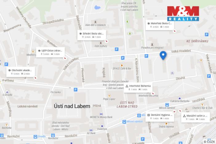 Pronájem bytu 4+kk, Ústí nad Labem - Ústí nad Labem-centrum, Velká Hradební, 78 m2