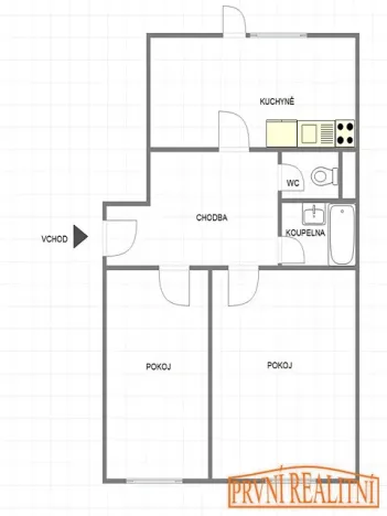 Pronájem bytu 2+1, Uherský Brod, Bří Lužů, 72 m2
