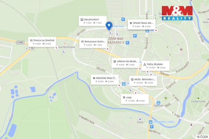 Pronájem bytu 2+1, Žďár nad Sázavou - Žďár nad Sázavou 3, Okružní, 49 m2