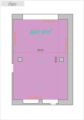 Pronájem výrobních prostor, Židlochovice, Nádražní, 67 m2