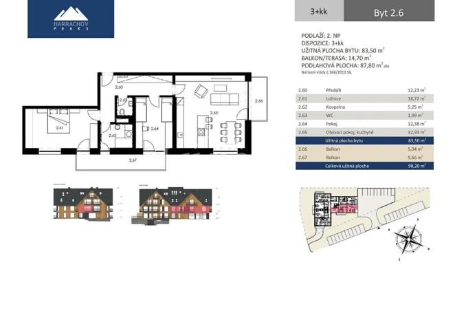 Prodej bytu 3+kk, Harrachov, 98 m2