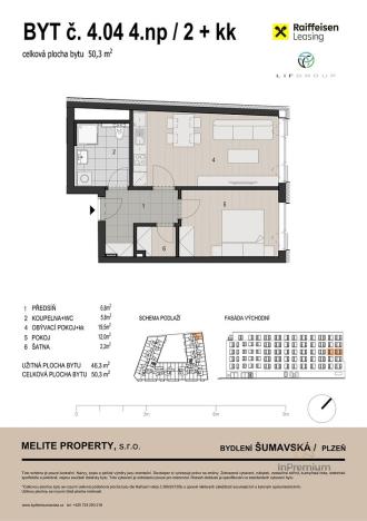 Prodej bytu 2+kk, Plzeň, 50 m2