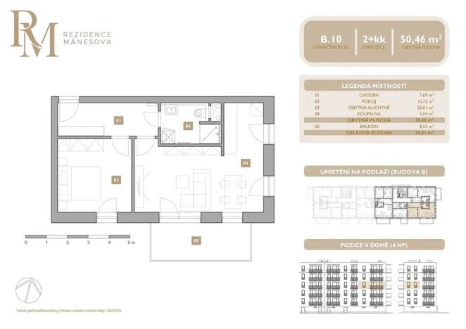 Prodej bytu 2+kk, Lipník nad Bečvou, Mánesova, 50 m2