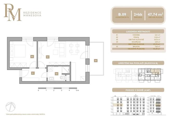 Prodej bytu 2+kk, Lipník nad Bečvou, Mánesova, 47 m2