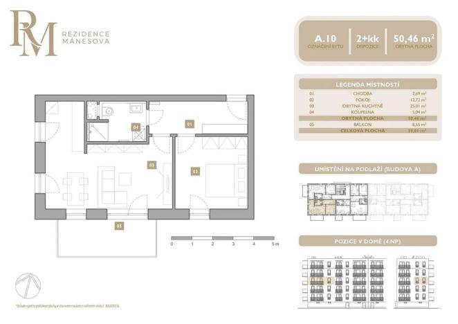 Prodej bytu 2+kk, Lipník nad Bečvou, Mánesova, 50 m2