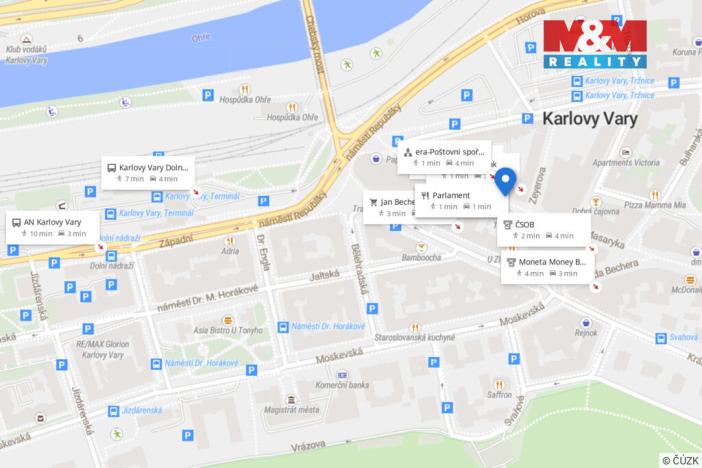 Pronájem obchodního prostoru, Karlovy Vary, T. G. Masaryka, 40 m2