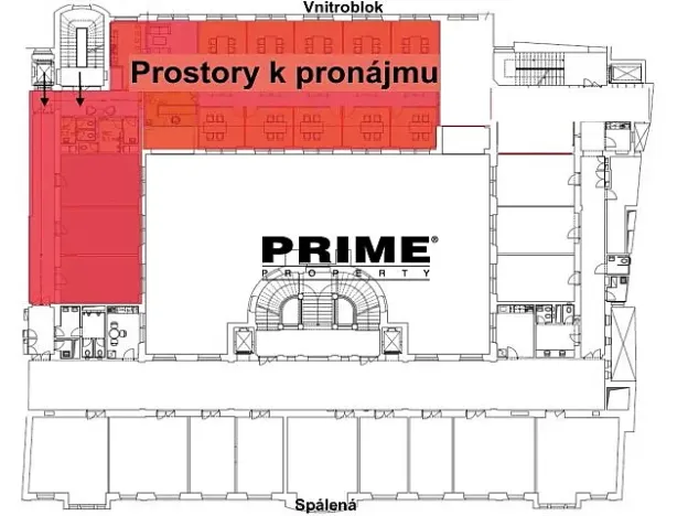 Pronájem kanceláře, Praha - Nové Město, Spálená, 406 m2