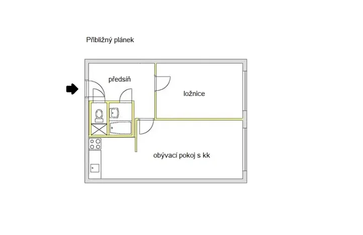 Prodej bytu 2+kk, Praha - Stodůlky, Hostinského, 42 m2