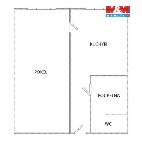 Pronájem bytu 1+1, Ústí nad Labem - Neštěmice, Na Výšině, 42 m2