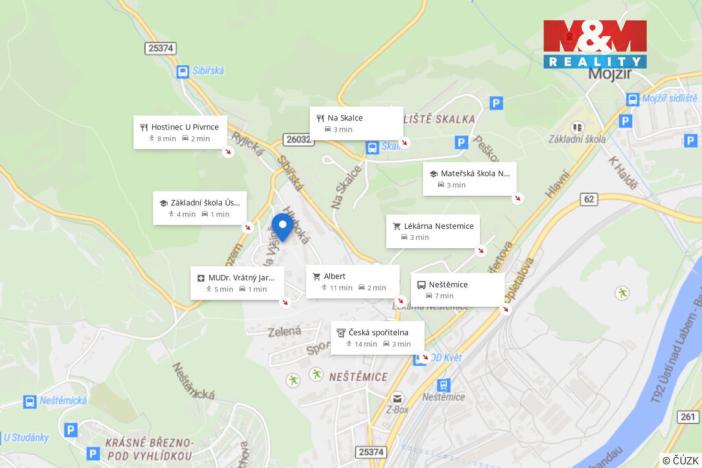 Pronájem bytu 1+1, Ústí nad Labem - Neštěmice, Na Výšině, 42 m2