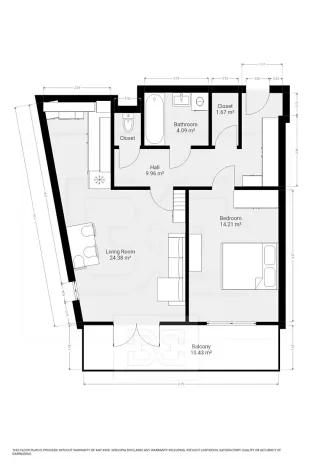 Pronájem bytu 2+kk, Praha - Hostivař, Rižská, 47 m2