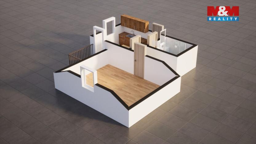 Pronájem bytu 1+kk, Plazy, 30 m2