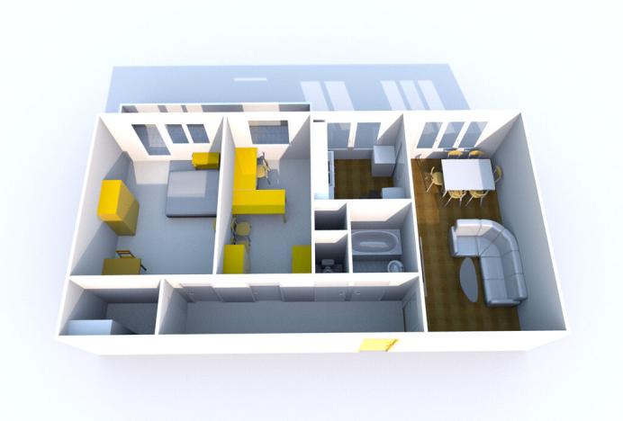 Prodej bytu 3+1, Praha - Kobylisy, Paláskova, 65 m2