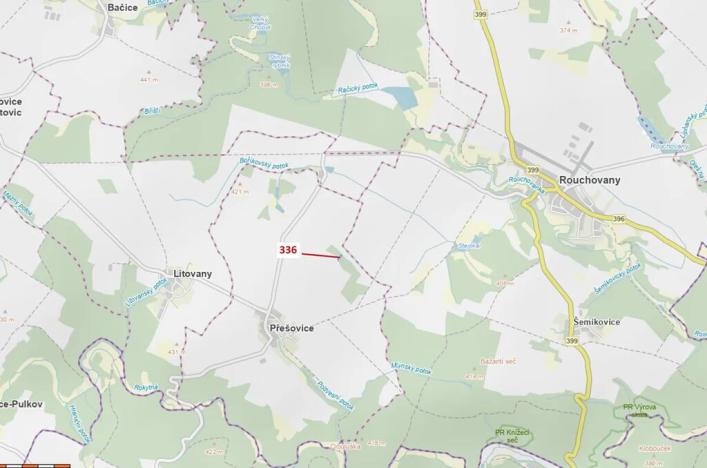 Dražba lesa, Přešovice, 1947 m2