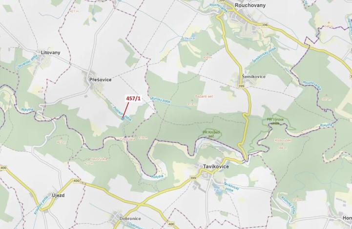 Dražba lesa, Přešovice, 4115 m2