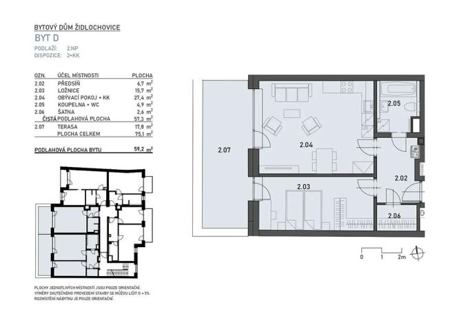 Prodej bytu 2+kk, Židlochovice, Masarykova, 57 m2