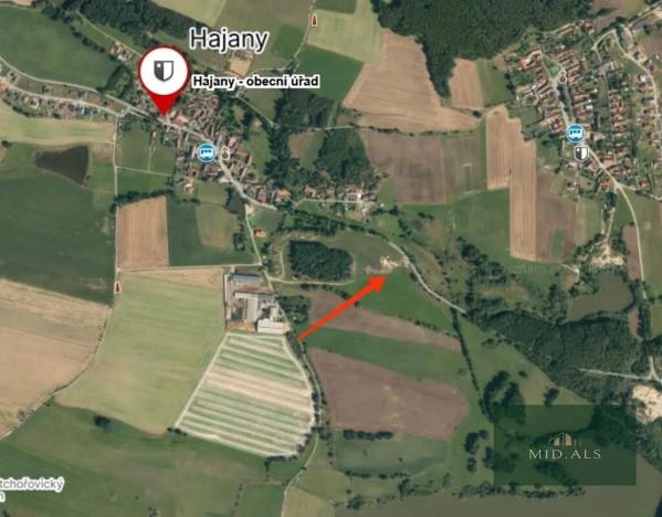 Prodej pozemku pro bydlení, Hajany, 1830 m2
