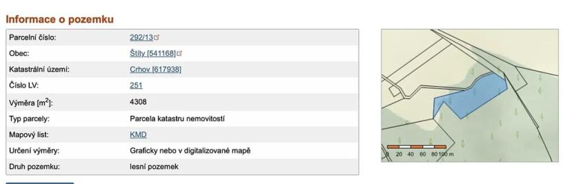 Prodej lesa, Štíty, 93672 m2