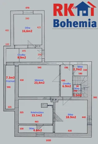 Prodej rodinného domu, Dobrovice, Husova ulice, 170 m2