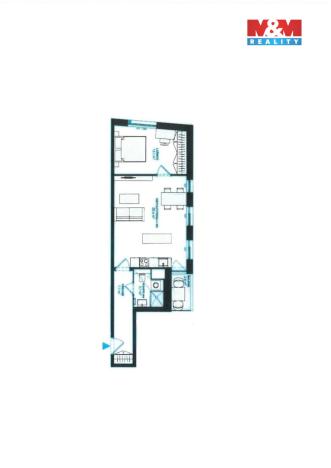 Pronájem bytu 2+kk, Praha - Horní Měcholupy, 52 m2