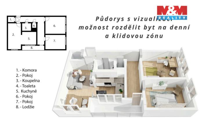 Prodej bytu 3+kk, Hradec Králové - Pražské Předměstí, Gebauerova, 53 m2
