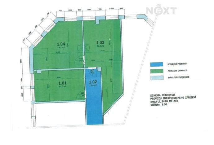 Pronájem kanceláře, Mělník, Nová, 15 m2