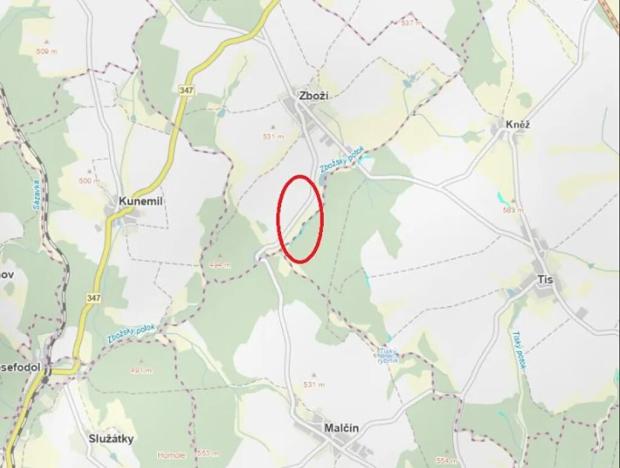 Prodej lesa, Tis, 906 m2