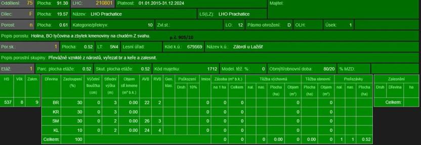 Prodej lesa, Zábrdí, 9676 m2