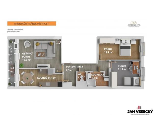 Prodej bytu 3+1, Praha - Horní Počernice, Lhotská, 73 m2