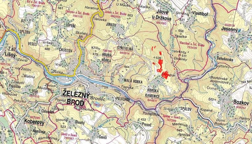 Prodej pole, Železný Brod, 59010 m2