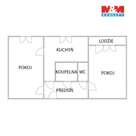 Pronájem bytu 2+1, Ostrava - Hrabůvka, Mitušova, 50 m2