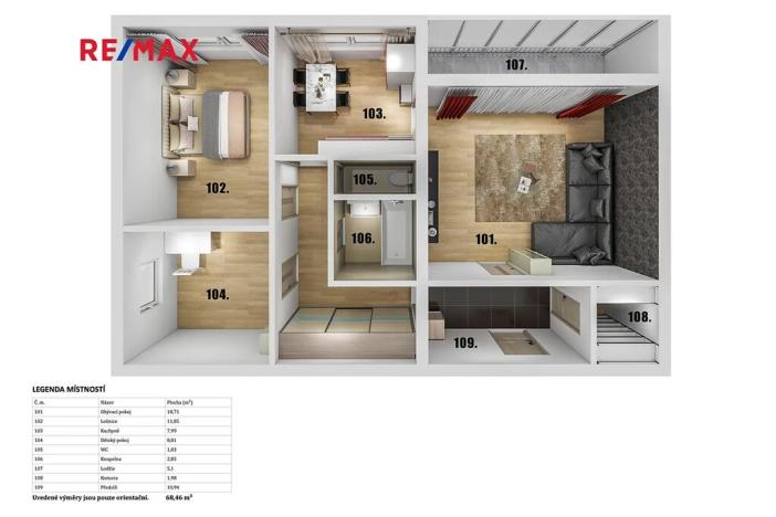 Pronájem bytu 3+1, Praha - Hlubočepy, Lamačova, 63 m2