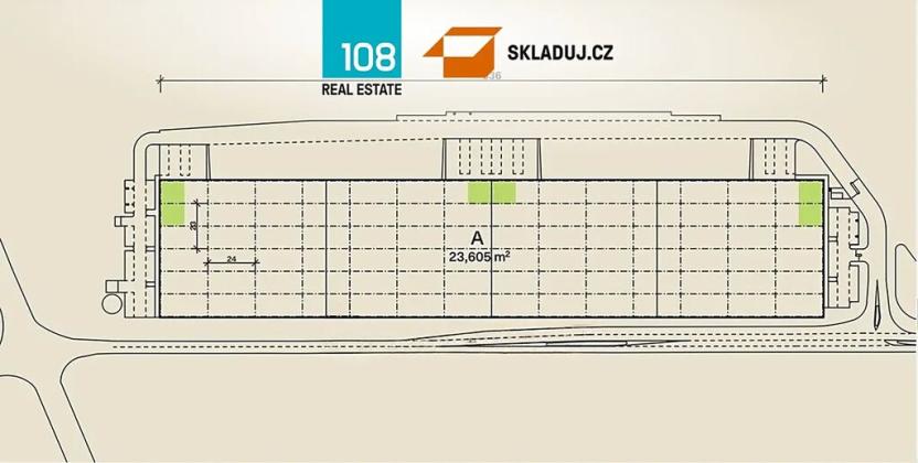 Pronájem skladu, Ledce, 10000 m2