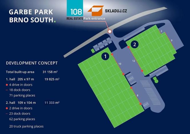 Pronájem skladu, Pohořelice, 11000 m2