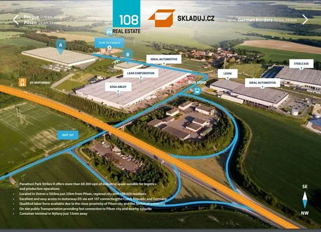 Pronájem skladu, Kostelec, 30000 m2